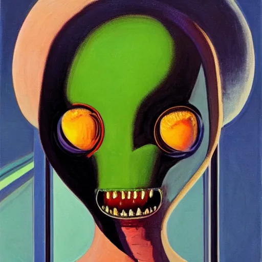 Image similar to alien by wayne thiebaud