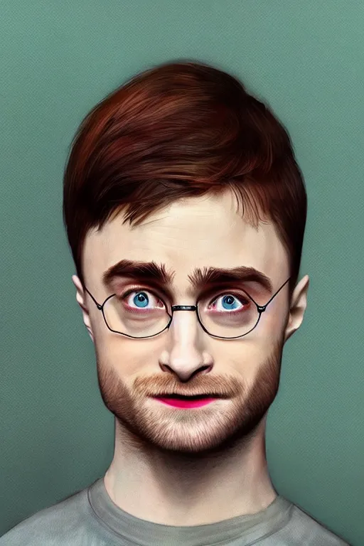 Prompt: daniel radcliffe is a avocado, artgem, digital painting, color painting, hyperrealistic, concept art, oil painting, masterpiece, concept art, trending on deviantart, realistic and detailed face, highly detailed, high quality, 8 k, soft lighting, fancy colors, fantasy, cinematic, high coherence