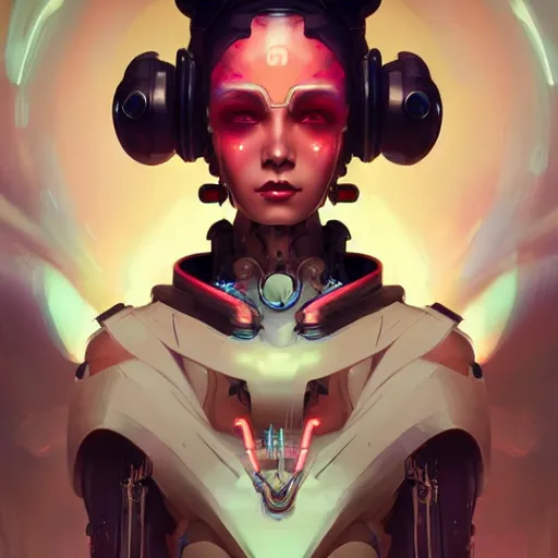 Image similar to a portrait of a beautiful cybernetic geisha, cyberpunk concept art by pete mohrbacher and wlop and artgerm and josan gonzales, digital art, highly detailed, intricate, sci-fi, sharp focus, Trending on Artstation HQ, deviantart, unreal engine 5, 4K UHD image