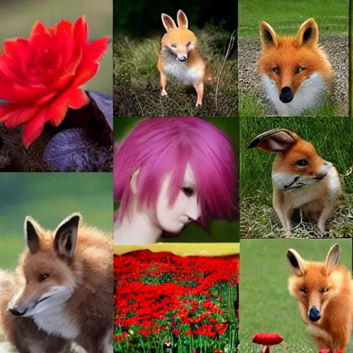 Image similar to 🦊❤🍄👩❤👩🐰🌼🍁🌷