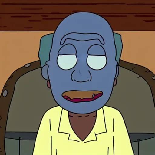 Prompt: mike tyson in rick and morty, tv show, animated,