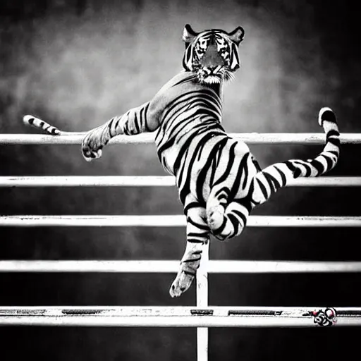 Image similar to a tiger ballerina, award winning photograph, ESPN, Olympics, 60mm by goatonastik