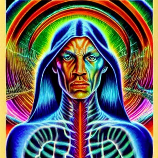 Image similar to random Alex Grey art