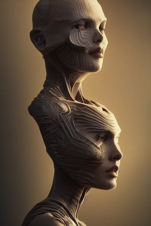 Prompt: Empty Canvas, photo, portrait, 3d, high details, intricate details, by vincent di fate, artgerm julie bell beeple, 90s, Smooth gradients, octane render, 8k, High contrast, duo tone, depth of field, very coherent symmetrical artwork