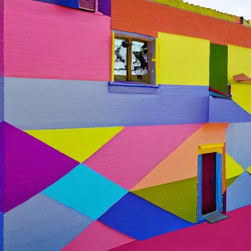 Image similar to a house made of colorful paper, award - winning photography