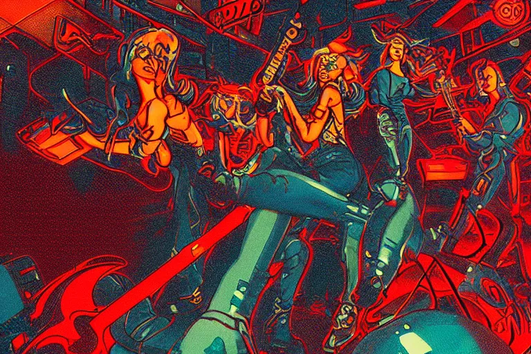 Image similar to hellmetal, in the style of john avon and derek riggs and eva widermann, trending on artstation, halfrear lighting closeup view anaglyph filter, bokeh, anime, colored pencil art, belle epoque