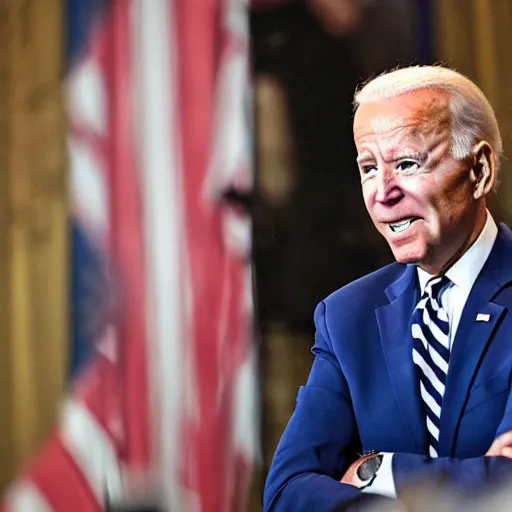 Image similar to joe Biden scaring joe Biden