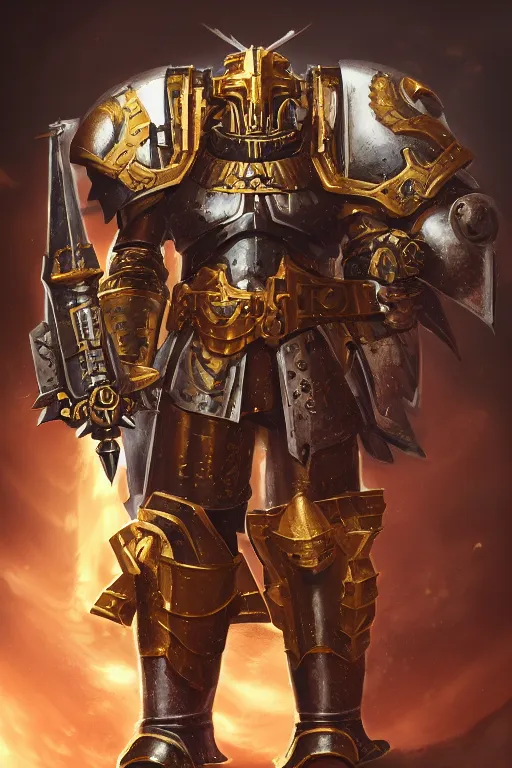 Image similar to armor portrait heros warhammer 4 0 k horus heresy fanart - the primarchs emperor by johannes helgeson animated with vfx concept artist & illustrator global illumination ray tracing hdr fanart arstation zbrush central hardmesh 8 k octane renderer comics stylized