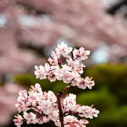 Prompt: photo of a blossoming sakura bonsai, beautiful, bokeh, cinematic, high detail,