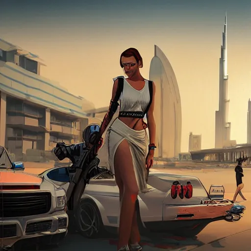 Image similar to gta : dubai, by wlop