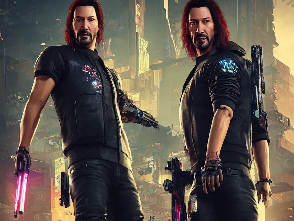 Image similar to a portrait of keanu reves play role again in cyberpunk 2 0 7 7 2, unreal engine art, digital art, game art, detail art, photorealistic