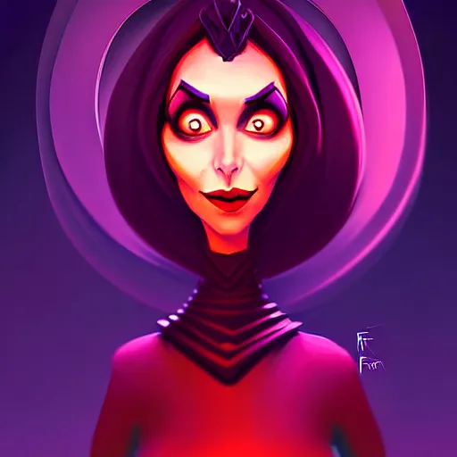 Image similar to curled perspective digital art of a dark hair woman wearing a kufiyya by anton fadeev from nightmare before christmas