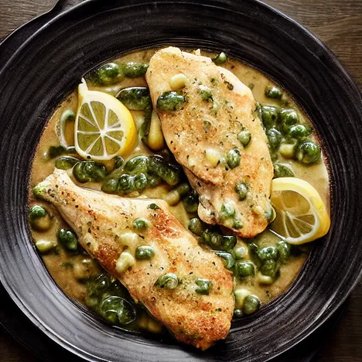 Image similar to photograph of Chicken Piccata from Cheesecake Factory