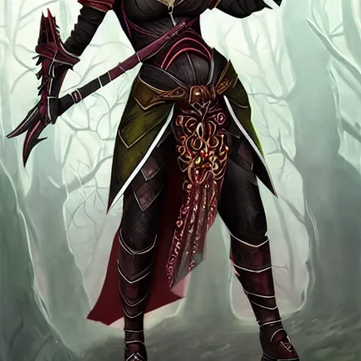 Image similar to beautiful female dunmer, d&d character art