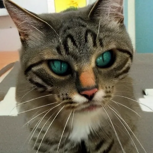 Image similar to help my cat is dissolving because he took lsd