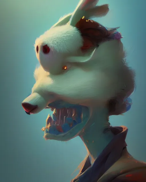 Image similar to a beautiful portrait of an anthropomorphic disney character by cory loftis, fenghua zhong, ryohei hase, ismail inceoglu and ruan jia. volumetric light, artstation