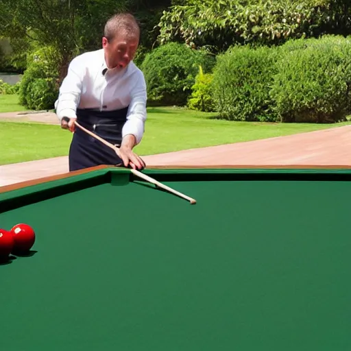 Prompt: snooker made of water