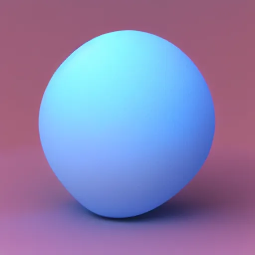 Image similar to 3 d render of a light blue and pink blob on a white background, blender, pastel colors, minimalistic