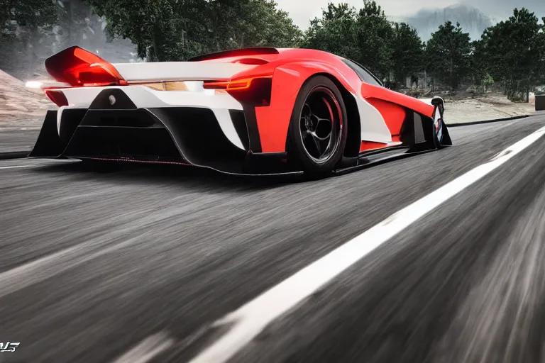 Image similar to photo wallpaper sport car gran turismo 7 forza horizon need for speed fast and furious 5 unreal engine supercar hypercar game concept car octane render, 4 khd 2 0 2 2 3 d cgi rtx style chrome reflexion global illumination ray tracing hdr arstation pixar and disney unreal