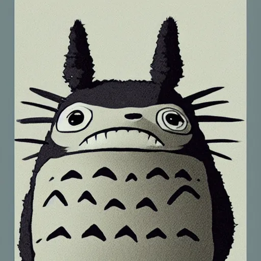 Prompt: portrait of Totoro from my neighbour Totoro in real life, highly detailed, digital art, photorealistic