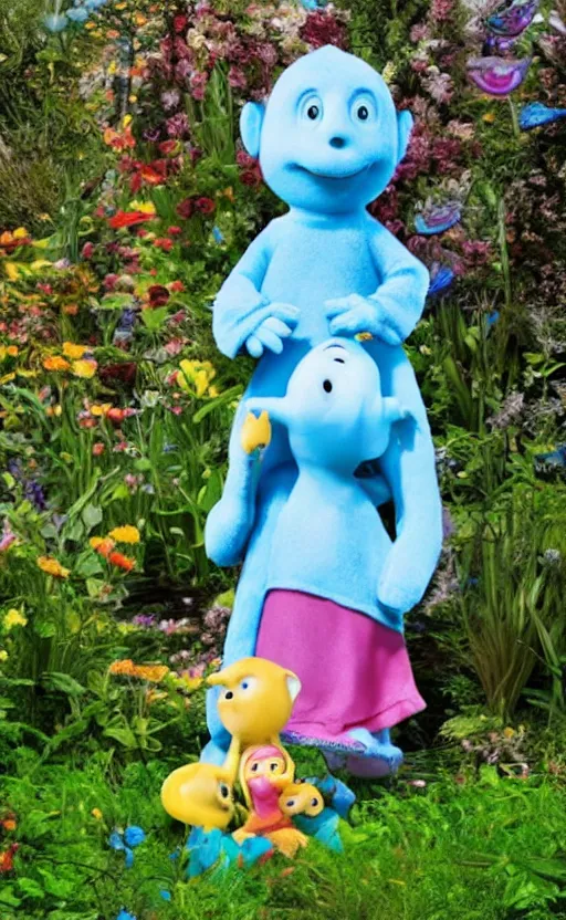 Image similar to in the night garden, kids tv show, igglepiggle