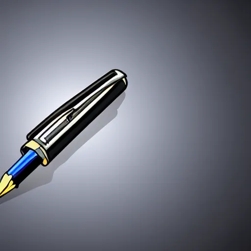 Prompt: ! dream logo of a pen tip, with ai theme, trending on logostation