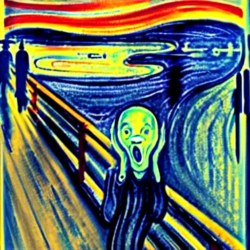 Prompt: the scream, digital art