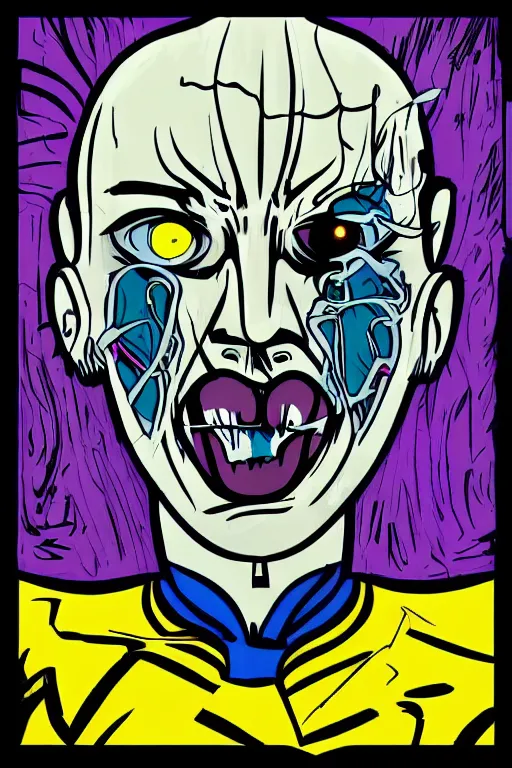 Prompt: ghost caught on camera. symmetrical anatomy, coloured comic, baroque, pop art style, fantasy, without duplication, art by roy lichtenstein and andy warhol and vinicius gud and gustavo zambelli, intricate, trending artstation, dribble popular.