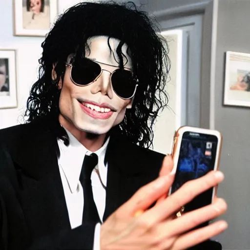 Image similar to Michael Jackson Selfie