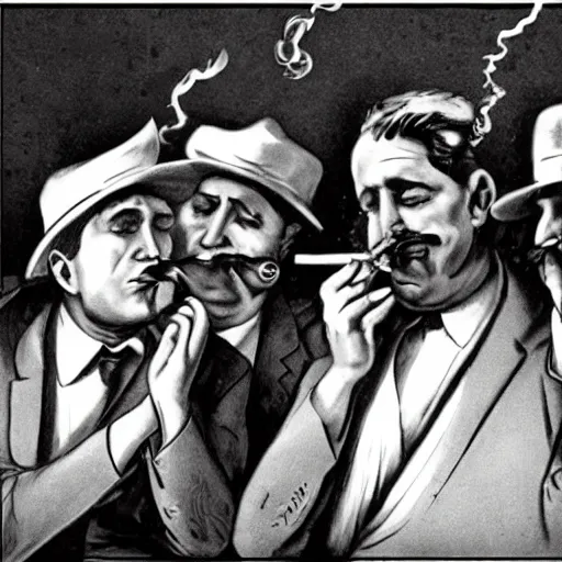 Image similar to angels smoking cigar