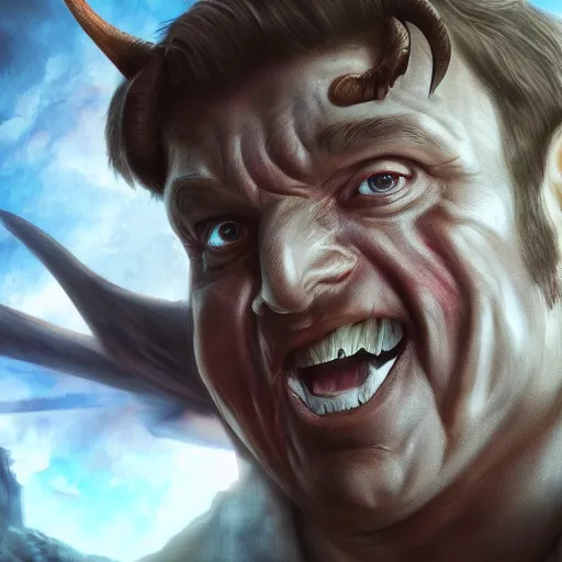 Image similar to Ron desantis as satan, fantasy, artstation, sharp focus, biblical, 8k resolution