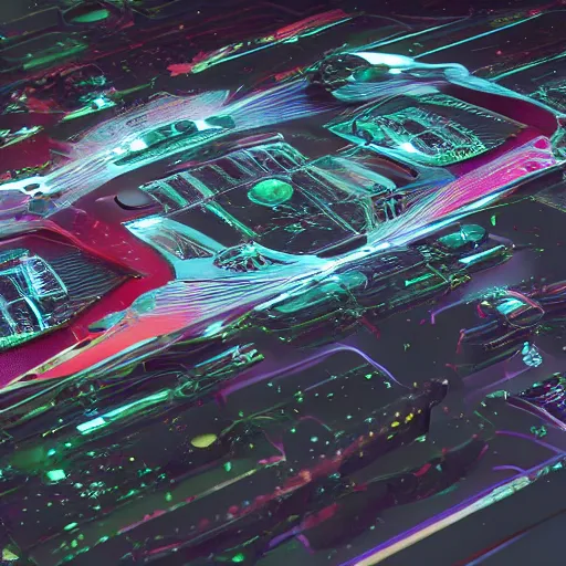 Image similar to sci-fi wall panel motherboard on the coronation of napoleon painting and point cloud hologram in the middle, unreal engine 5, keyshot, octane, artstation trending, ultra high detail, ultra realistic, cinematic, 8k, 16k, in style of zaha hadid architecture, colors in style of nanospace Michael Menzelincev, in style of Lee SOUDER, colors in style of the Blade Runner 2049, in plastic, dark, tilt shift,