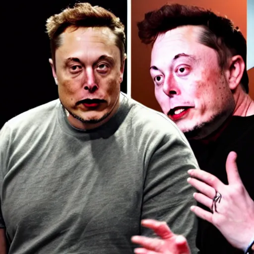 Image similar to evil serial killer satanic demon monster Elon musk