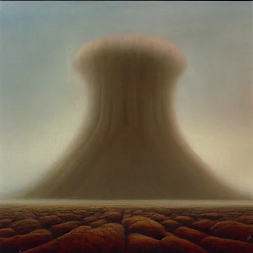 Image similar to nuclear holocaust by zdzisław beksinski