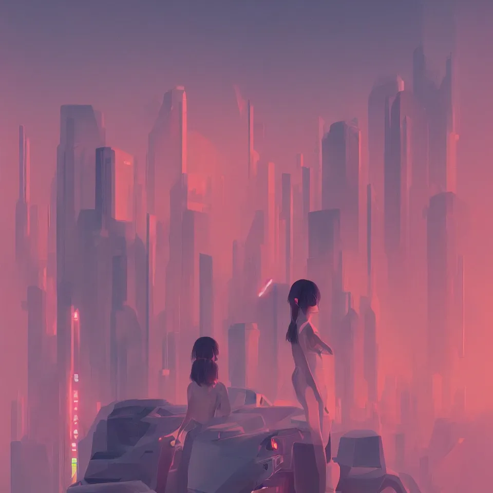 Image similar to portrait beautiful sci - fi girl, blade runner 2 0 4 9, futuristic desert city metropolis, digital art, pop art by hsiao - ron cheng