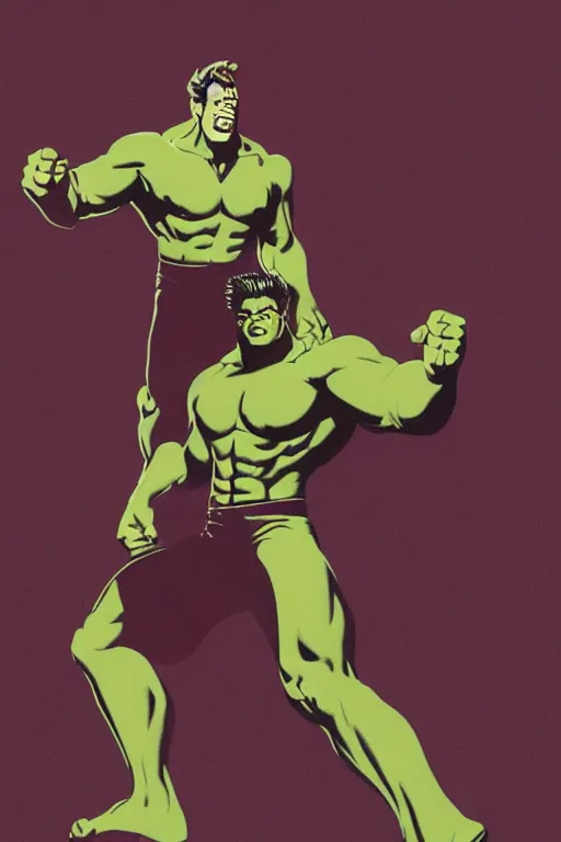 Image similar to james dean as the incredible hulk! towering, tall, large, huge, big! detailed photoillustration.