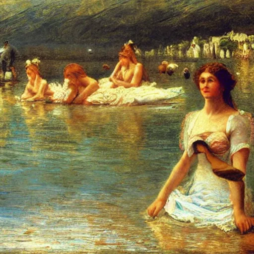 Image similar to The last day in paradise, oil on canvas, 1883