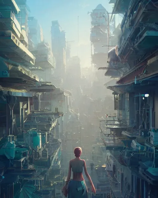 Prompt: highly detailed surreal vfx portrait of an incredible cityscape, stephen bliss, unreal engine, greg rutkowski, loish, rhads, beeple, makoto shinkai and lois van baarle, global illumination, detailed and intricate environment