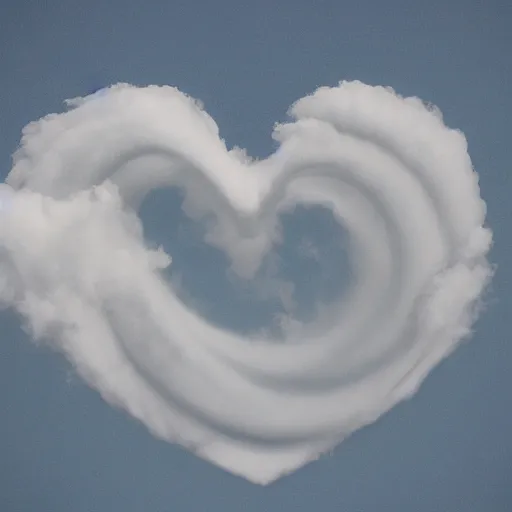 Prompt: heart shape of vortex cloud