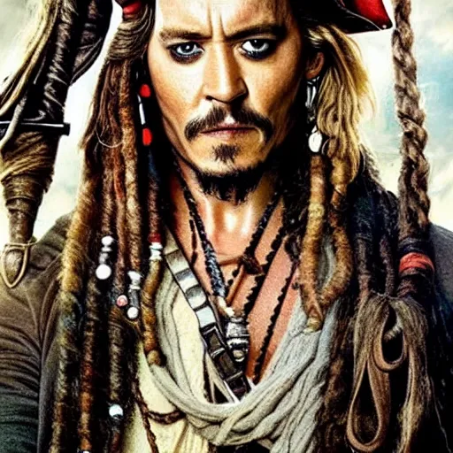 Prompt: tom hiddlestone replacing johnny depp in the lead role in pirates of the caribbean ( 2 0 2 4 ), movie poster