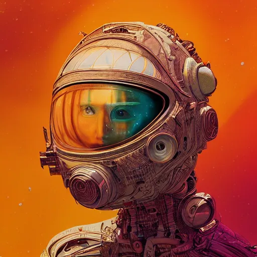 Image similar to hyperrealistic portrait of a venus monster astronaut, full body portrait, well lit, intricate abstract. cyberpunk, intricate artwork, by Tooth Wu, wlop, beeple. octane render,in the style of Jin Kagetsu, James Jean and wlop, highly detailed, sharp focus, intricate concept art, digital painting, ambient lighting, 4k, artstation