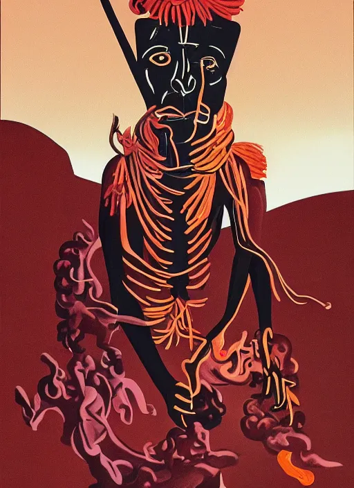 Prompt: a surreal painting of a shaman, by Cleon Peterson, voodoo, symbolist, soft colors, dramatic lighting, smooth, sharp focus, extremely detailed, aesthetically pleasing composition