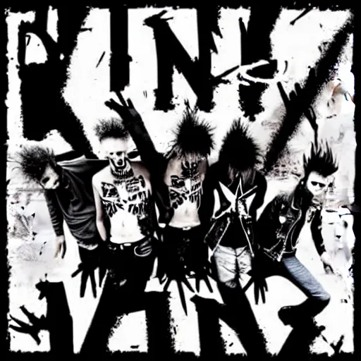 Image similar to punks not dead!, exploited, clash, punk rock album cover art style, grunge, no future