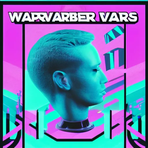 Prompt: vaporwave music album cover, barberbeats, haircuts for men, macroblank, modest by default, oblique occasions