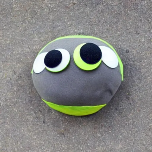 Image similar to grey rock with googly eyes