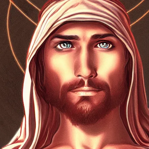 Prompt: jesus christ in the style of artgerm