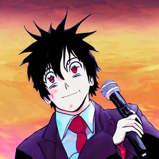 Image similar to billy joel anime