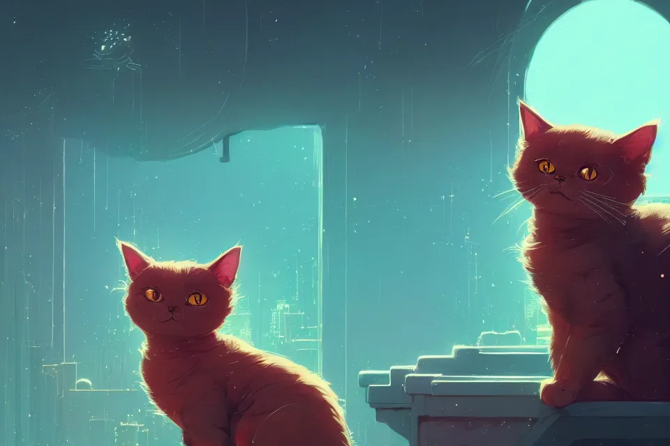 Image similar to beautiful render of cute cat, by victo ngai and andreas rocha and greg rutkowski, trending on artstation, unreal engine, 8 k hd wallpaperjpeg artifact, blur, artfact