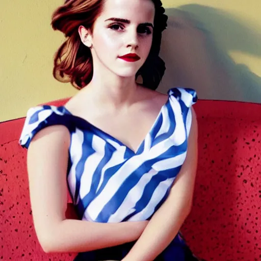 Image similar to Emma Watson, pin-up