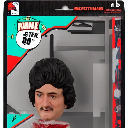 Prompt: 1 7 th century john von neumann wearing a wig stop motion vinyl action figure, plastic, toy, butcher billy style